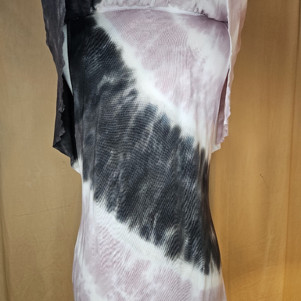 Juicy Couture Pink Gray Tie Dye Draped Poncho Overlay Top M NWOT - Picture 10 of 12